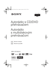 Manuál Sony MEX-DV1600U Autorádio