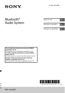 Priročnik Sony MEX-GS820BT Avto radio