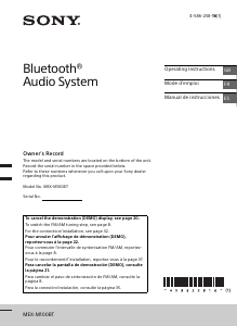 Manual de uso Sony MEX-M100BT Radio para coche