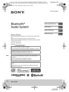 Käyttöohje Sony MEX-M70BT Autoradio