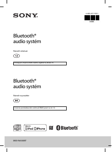 Návod Sony MEX-N4000BT Autorádio