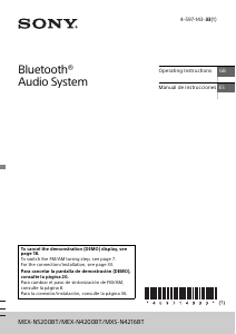 Manual Sony MEX-N4200BT Car Radio