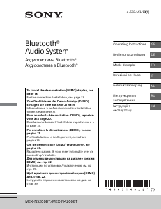 Manuale Sony MEX-N4200BT Autoradio