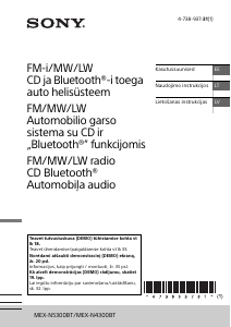 Vadovas Sony MEX-N4300BT Automobilio radijo imtuvas