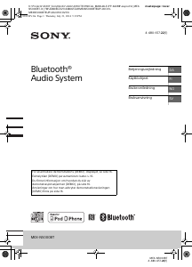 Käyttöohje Sony MEX-N5000BT Autoradio