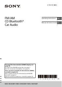 Manual de uso Sony MEX-N5300BT Radio para coche