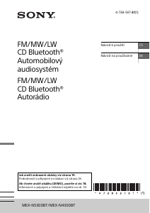 Manuál Sony MEX-N5300BT Autorádio