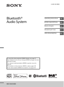 Bedienungsanleitung Sony MEX-N6000BD Autoradio