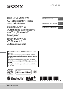 Kasutusjuhend Sony MEX-N7300BD Autoraadio