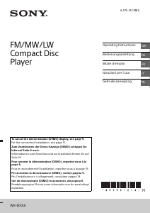 Manual Sony WX-800UI Car Radio