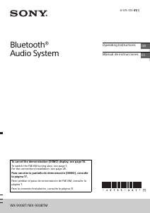Manual Sony WX-900BT Car Radio