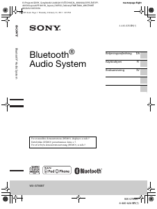 Bruksanvisning Sony WX-GT90BT Bilradio