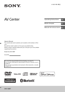 Manual Sony XAV-68BT Car Radio