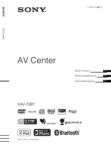 Bedienungsanleitung Sony XAV-70BT Autoradio