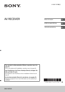 Mode d’emploi Sony XAV-AX100 Autoradio