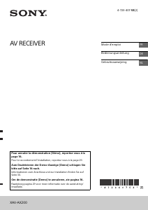 Mode d’emploi Sony XAV-AX200 Autoradio