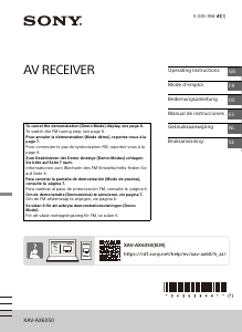 Manual de uso Sony XAV-AX6050 Radio para coche