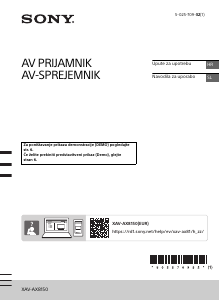 Priročnik Sony XAV-AX8150 Avto radio