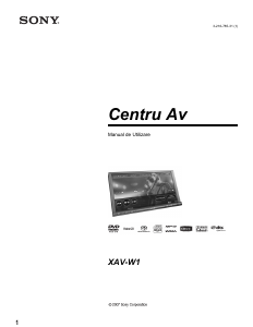 Manual Sony XAV-W1 Player auto