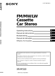 Manual de uso Sony XR-M510 Radio para coche