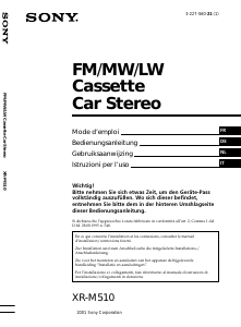 Manuale Sony XR-M510 Autoradio