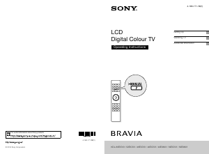 Manual Sony Bravia KDL-52EX703 LCD Television