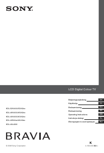 Bruksanvisning Sony Bravia KDL-52V4000 LCD TV