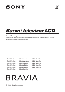 Priročnik Sony Bravia KDL-52W4210 LCD-televizor