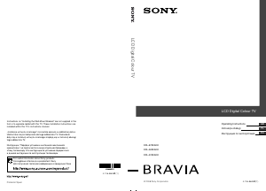 Manual Sony Bravia KDL-52W4500 LCD Television