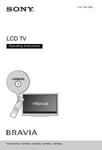 Manual Sony Bravia KDL-55HX853 LCD Television