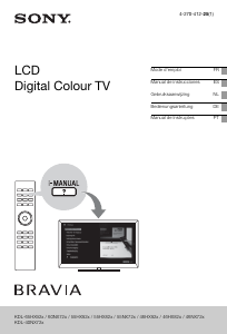 Manual de uso Sony Bravia KDL-55HX920 Televisor de LCD