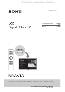 Manual Sony Bravia KDL-60NX720 LCD Television