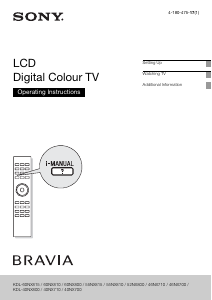 Manual Sony Bravia KDL-60NX815 LCD Television