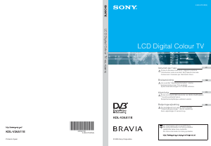 Bruksanvisning Sony Bravia KDL-V26A11E LCD TV