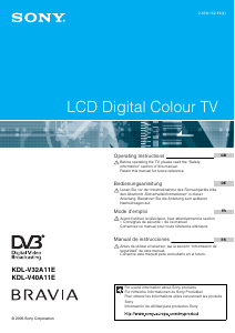 Manual Sony Bravia KDL-V40A11E LCD Television