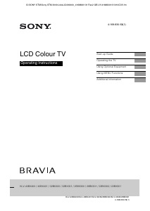 Manual Sony Bravia KLV-22BX301 LCD Television