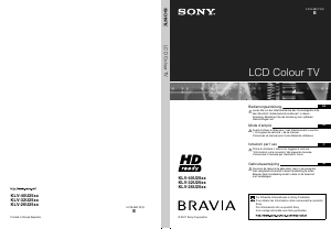Mode d’emploi Sony Bravia KLV-26U2520 Téléviseur LCD