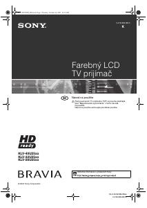 Návod Sony Bravia KLV-26U2520 LCD televízor