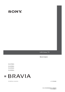Mode d’emploi Sony Bravia KLV-32S530A Téléviseur LCD