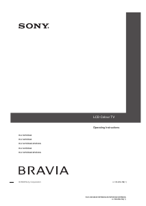 Manual Sony Bravia KLV-40S550A LCD Television