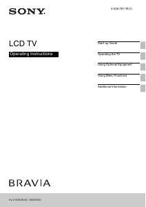 Handleiding Sony Bravia KLV-60EX640 LCD televisie