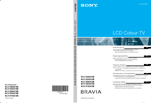 Brugsanvisning Sony Bravia KLV-S26A10E LCD TV