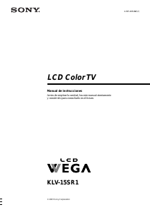 Manual de uso Sony Wega KLV-15SR1 Televisor de LCD