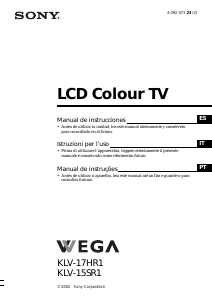 Manual Sony Wega KLV-15SR1 Televisor LCD