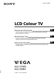 Manual de uso Sony Wega KLV-17HR1 Televisor de LCD