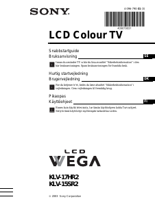 Bruksanvisning Sony Wega KLV-17HR2 LCD TV