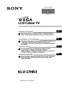 Manual Sony Wega KLV-17HR3 Televisor LCD