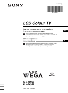 Instrukcja Sony Wega KLV-21SG2 Telewizor LCD