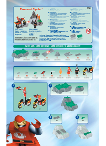 Manual de uso Mega Bloks set 5701 Power Rangers Tsunami cycle