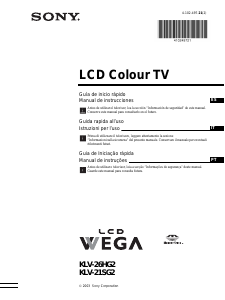 Manual de uso Sony Wega KLV-21SG2 Televisor de LCD